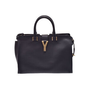 Saint Laurent Cabas black calf leather strap